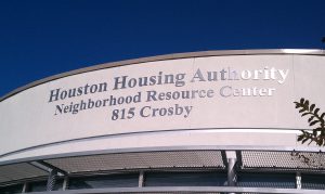 Dimenstional Letters Houston Housing Authority banners